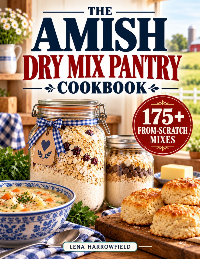 Cover of The Amish Dry Mix Pantry Cookbook by Lena Harrowfield