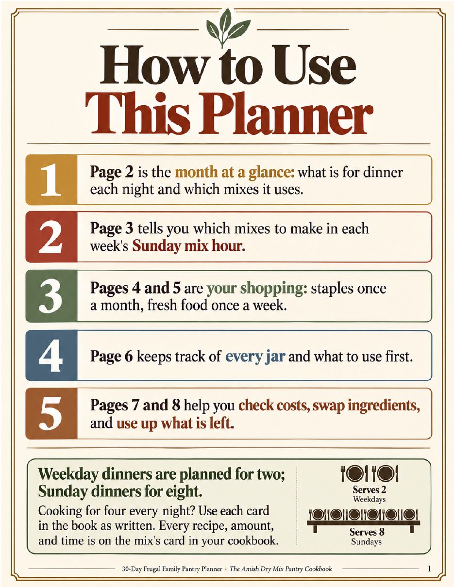 Inside page of the Planner: How to Use This Planner